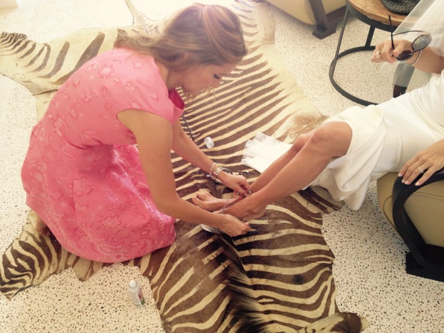 Sylvie bei der Arbeit